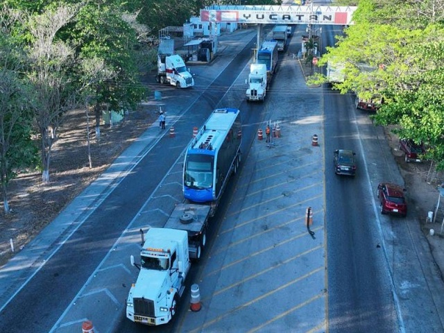 Ya están en Yucatán 5 nuevas unidades más del le-Tram para seguir transformando la movilidad