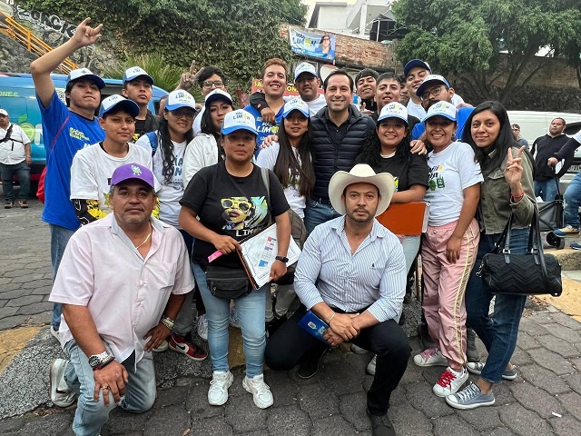 Mauricio Vila Dosal hace campaña con Lía Limón, candidata a la alcaldía de Álvaro Obregón en la Ciudad de México