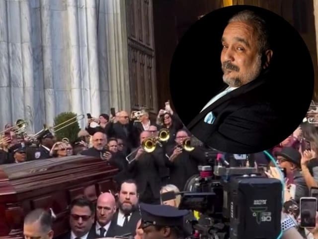 Willie Colón en la Catedral de San Patricio para darle el último adios