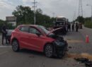 Un accidente en Conkal-Chicxulub Puerto dejó dos vehículos con severos daños materiales