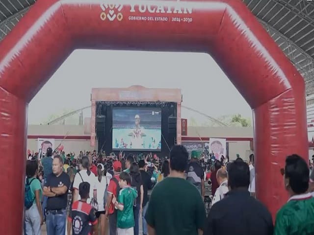 Saldo blanco y convivencia familiar durante el inicio de Zona Fan Yucatán del Mundial FIFA 2026