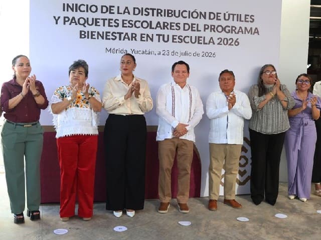Inicia distribución de paquetes escolares para más de 264 mil estudiantes de Yucatán