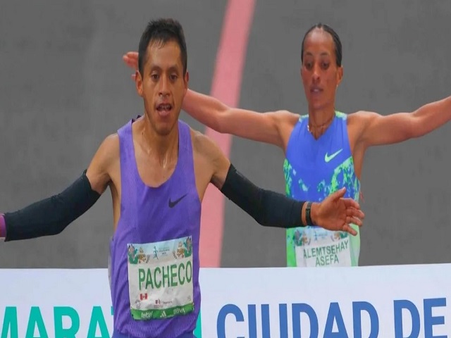 El peruano Cristhian Pacheco y la etíope Alemtsehay Asefa Kasegn ganan el maratón ciudad de México