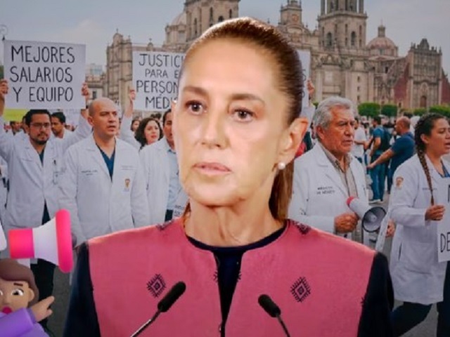 Sheinbaum niega protestas de médicos en México pese a movilizaciones en estados